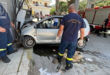 Τροχαίο στην Αμφιλοχία: Αυτοκίνητο έπεσε σε πρατήριο και χτύπησε αντλία καυσίμων (video)